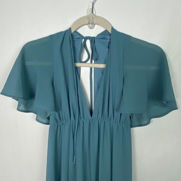 NWT Show Me Your MuMu‎ Maxi Dress Faye Flutter Blue Size XS New With Tags Boho - Picture 8 of 13